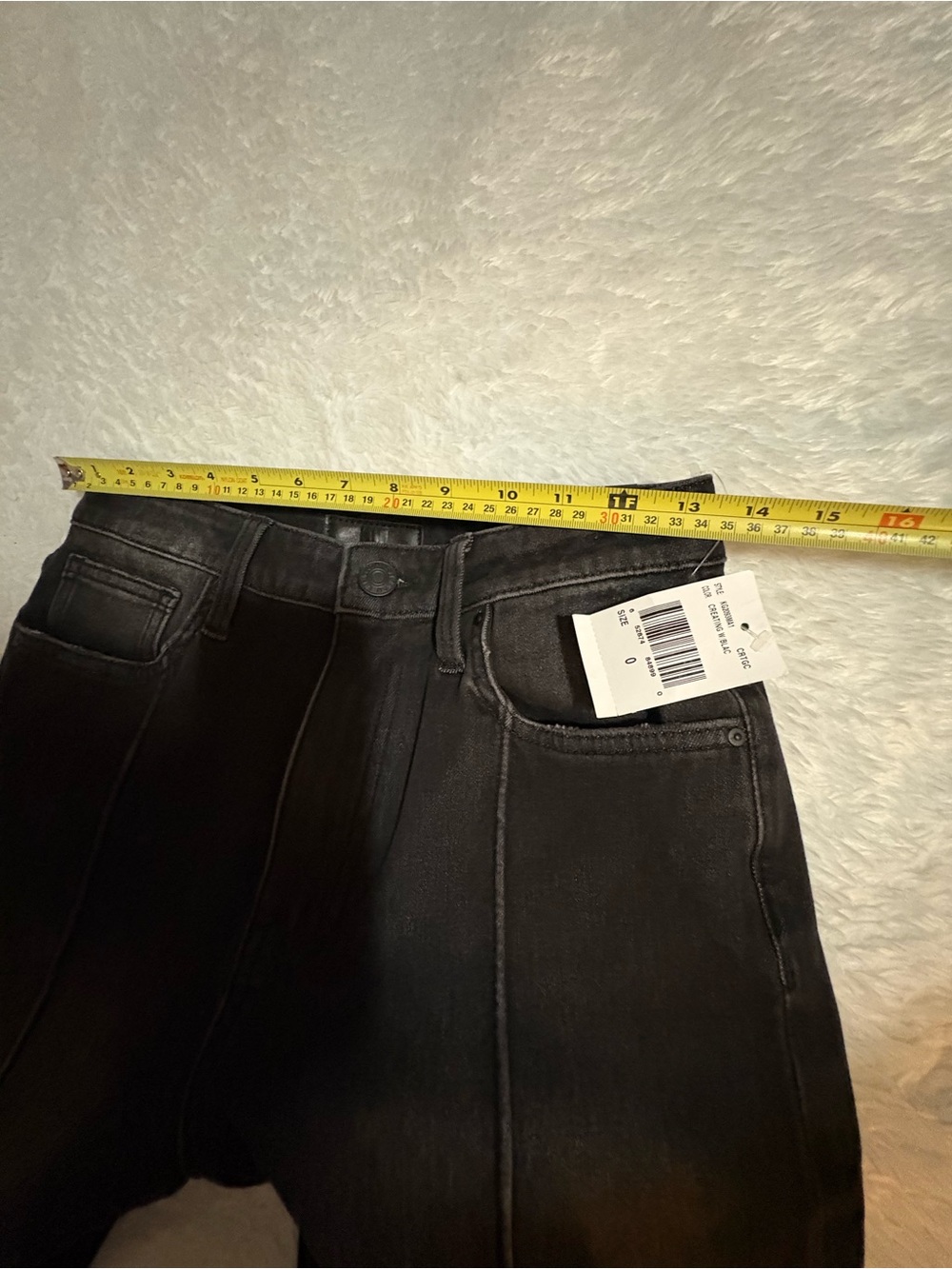 KUT from the Kloth Charlotte Black Seamed High Waist Flare Leg Size 0 - Picture 9 of 15